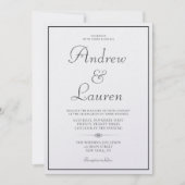 Luxury Pearl Classic Formal Elegant Wedding Kaart (Voorkant)