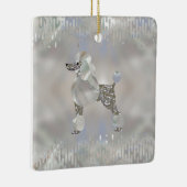 Luxury Pearl en Abalone Poodle Keramisch Ornament (Rechts)