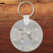Luxury Pearl en Abalone Poodle Sleutelhanger (Voorkant)