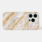 Luxury Pearl Marble Gold Vein Phone Case iPhone Hoesje (Achterkant horizontaal)