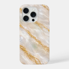 Luxury Pearl Marble Gold Vein Phone Case iPhone 15 Pro Case