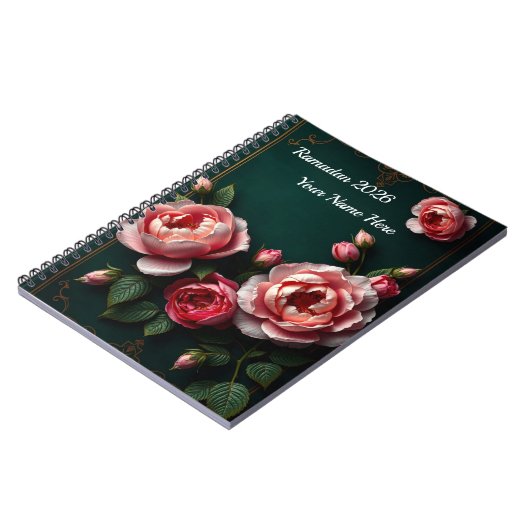 Luxury Peony Arabesque Notitieboek (Linkerzijde)