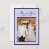 Luxury Periwinkle and Plum Flat Thank You Card Bedankkaart (Voorkant)