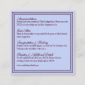 Luxury Periwinkle and Plum Formal Wedding Details Informatiekaartje (Voorkant)