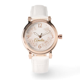 Luxury Personalized Birth Flower Watch Gift Horloge