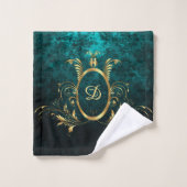 Luxury Personalized Damask gold Lijst Bad Handdoek (Wasdoekje)