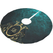 Luxury Personalized Damask gold Lijst Kerstboom Rok (Gekanteld)