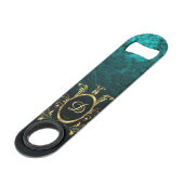 Luxury Personalized Damask gold Lijst Speed Flessenopener (Voorkant Gekanteld)