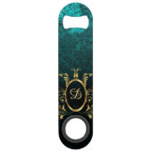 Luxury Personalized Damask gold Lijst Speed Flessenopener (Voorkant)