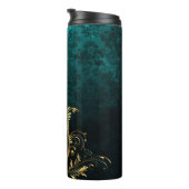 Luxury Personalized Damask gold Lijst Thermosbeker (Geroteerd rechts)