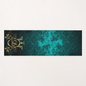 Luxury Personalized Damask gold Lijst Yogamat (Voorkant (horizontaal))