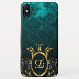 Luxury Personalized Damask Turquoise Case-Mate iPhone Case