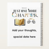 Luxury Personalized "Just One More Chapter Planner (Achterkant)