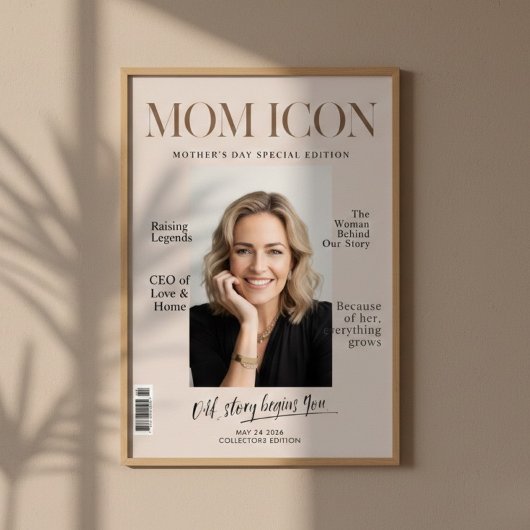 Luxury Personalized Mom | Custom Photo Magazine  Poster