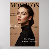 Luxury Personalized Mom Magazine Cover Photo Gift Poster (Voorkant)