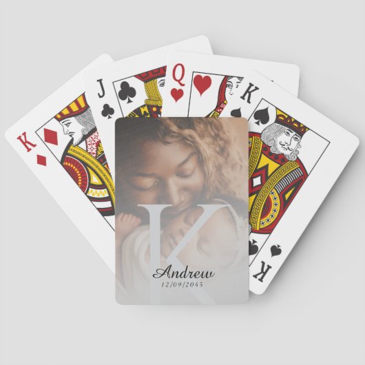 Luxury Personalized Poker Style Design with Photo Pokerkaarten (Achterkant)