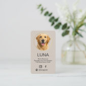 Luxury Pet Influencer Social Media Visitekaartje (Staand voorkant)