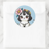 Luxury Pet Line art Ronde Sticker (Tas)