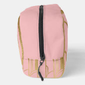Luxury Pink and Gold Art Deco Design Toiletry Bag Toilettasje (Rechts)