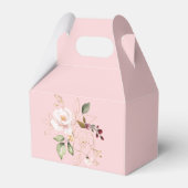 Luxury Pink Blush Gold Floral Girl Baptisme Bedankdoosjes (Achterkant)