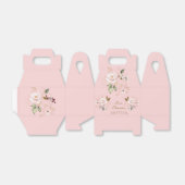Luxury Pink Blush Gold Floral Girl Baptisme Bedankdoosjes (Uitgevouwen)