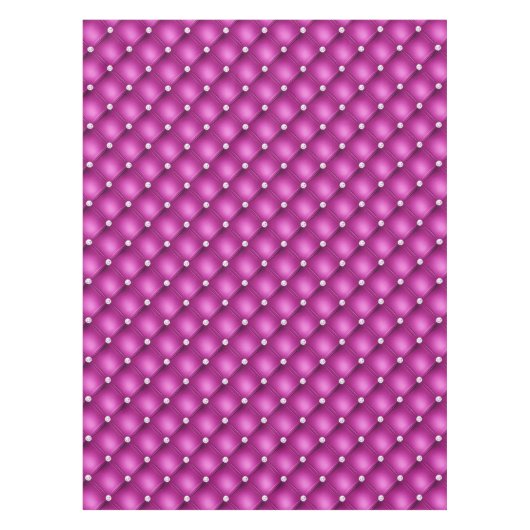 Luxury Pink Diamond Tufted Pattern Tafelkleed (Voorkant)