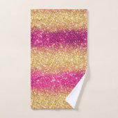 Luxury Pink Gold Glitter Bad Handdoek (Handdoek)
