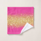 Luxury Pink Gold Glitter Bad Handdoek (Wasdoekje)