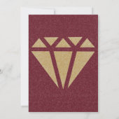 Luxury Pink Gold Peony Glitter Typography Wedding Kaart (Achterkant)