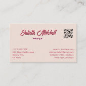 Luxury Pink Marble Agate Fluid Business Card Visitekaartje (Achterkant)