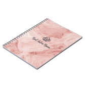Luxury Pink Marble Custom Nail Salon with Logo Notitieboek (Linkerzijde)