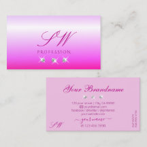 Luxury Pink Ombre Sparging Diamonds Monogram Luxe