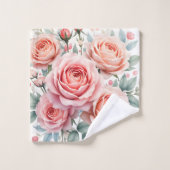 Luxury Pink Roses Beautiful Popular Collection Bad Handdoek (Wasdoekje)