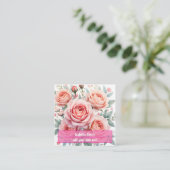 Luxury Pink Roses Beautiful Popular Collection Vierkante Visitekaartje (Staand voorkant)