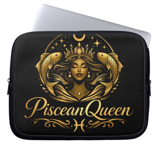 Luxury Piscean Queen Electronics Bag Laptop Sleeve (Voorkant)