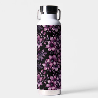 Luxury Plum Floral Stainless Steel Water Bottle Waterfles