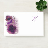 Luxury Plum Penoies Floral Monogrammed Post-it® Notes (Kantoor)