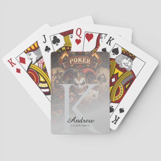 Luxury Poker Joker King Card Design, Custom  Pokerkaarten (Achterkant)