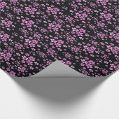 Luxury Popular Black Paars Floral Cadeaupapier (Hoek)