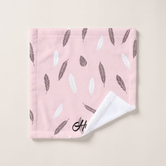 Luxury Popular Feathers Boho Collection Bad Handdoek (Wasdoekje)
