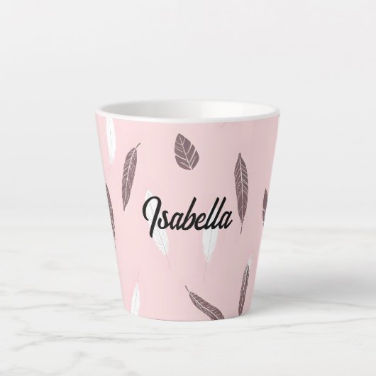 Luxury Popular Feathers Boho Collection Latte Mok (Voorkant)