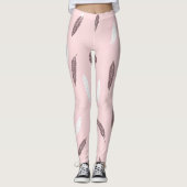 Luxury Popular Feathers Boho Collection Leggings (Voorkant)