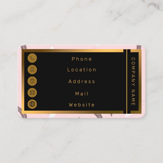 Luxury Popular Feathers Boho Collection Visitekaartje (Achterkant)