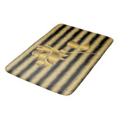 Luxury Popular Floral Black Gold Glitter Badmat (Gekanteld)