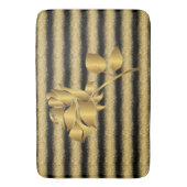 Luxury Popular Floral Black Gold Glitter Badmat (Voorkant Verticaal)