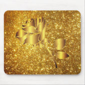 Luxury Popular Floral Gold Glitter Gift Muismat (Voorkant)