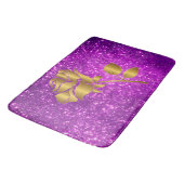 Luxury Popular Floral Paars Gold Glitter Badmat (Gekanteld)