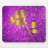 Luxury Popular Floral Paars Gold Glitter Gift Muismat (Voorkant)