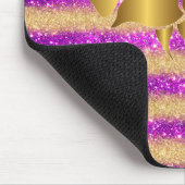 Luxury Popular Floral Paars Gold Glitter Gift Muismat (Hoek)