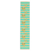 Luxury Popular Gift Floral Gold Glitter Medium Tafelloper (Voorkant)